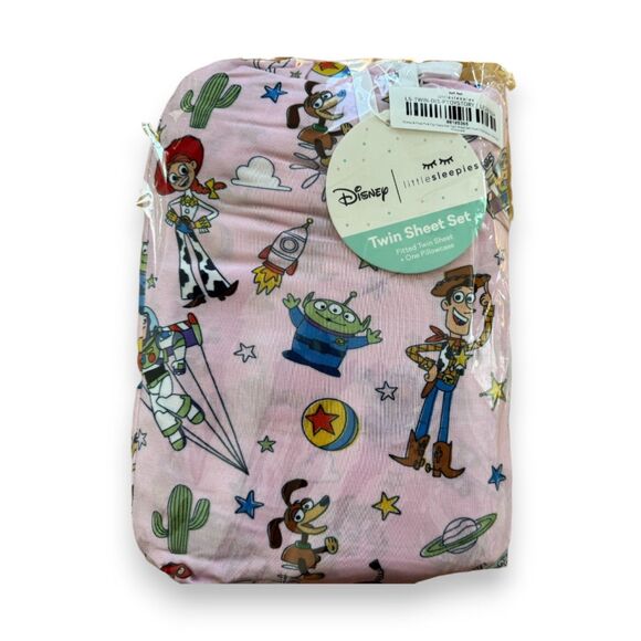 Little Sleepies Disney Pixar Toy Story Stars Pink Twin Sheet Set NIB - Picture 2 of 2